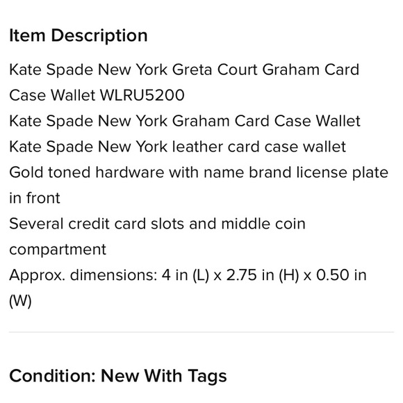 Kate Spade glitter ID holder last one ❗️ - Picture 7 of 7